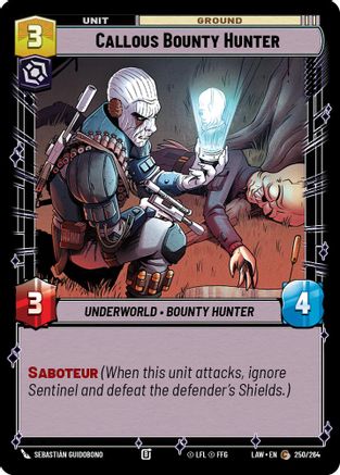 Image of Callous Bounty Hunter (250/264) - A Lawless Time
