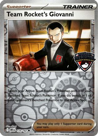 Image of Team Rocket's Giovanni 174  - Reverse Holofoil League & Championship Cards - Uncommon