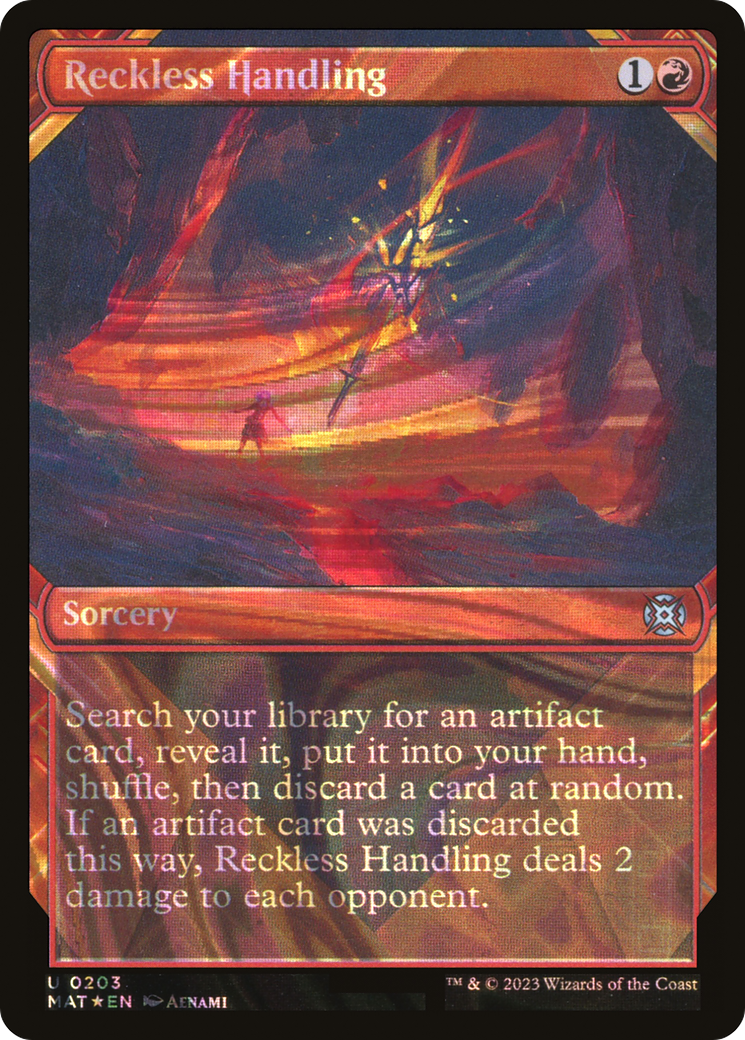 Image of Reckless Handling (Halo Foil) (MAT-203) - March of the Machine: The Aftermath: (Showcase) Foil