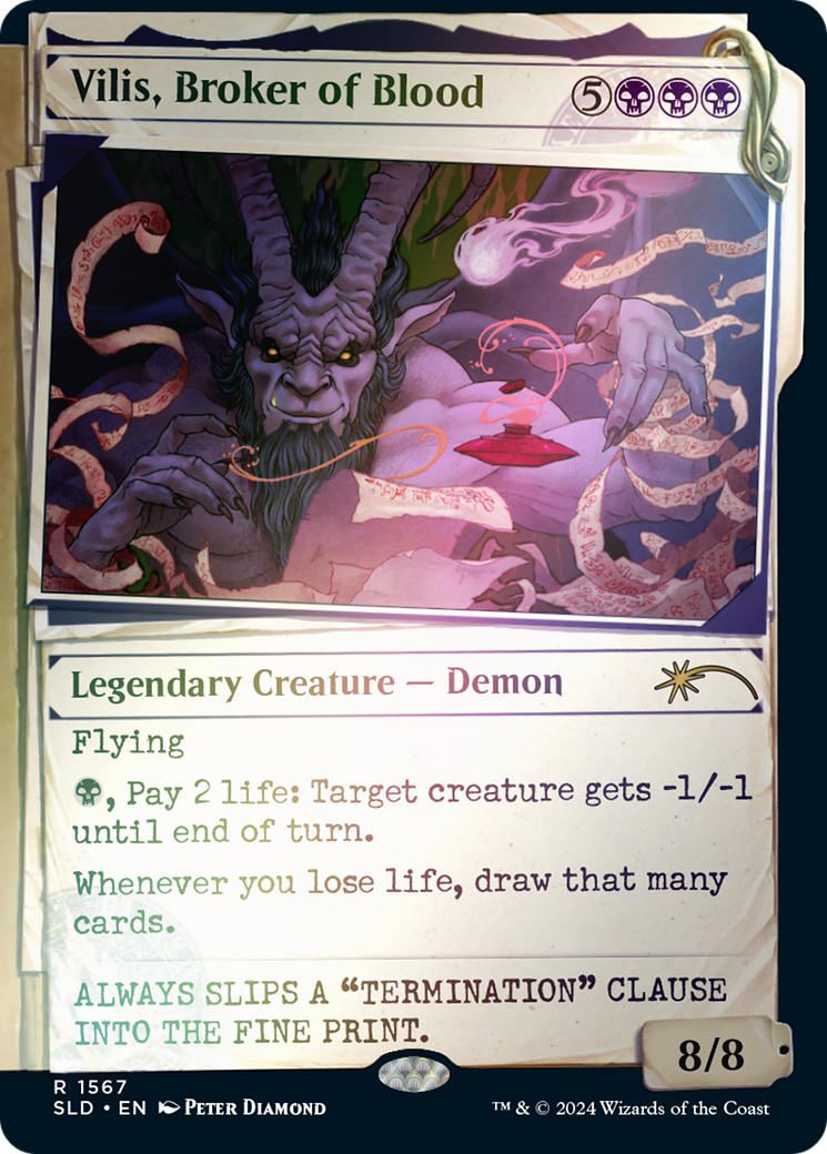 Image of Vilis, Broker of Blood (Rainbow Foil) (SLD-1567★) - Secret Lair Drop: (Showcase) Foil