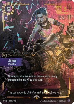 Image of Jinx - Rebel (202/298) - Riftbound Promotional Cards Foil
