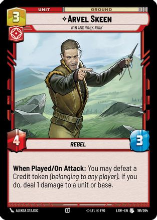 Image of Arvel Skeen - Win and Walk Away (191/264) - A Lawless Time