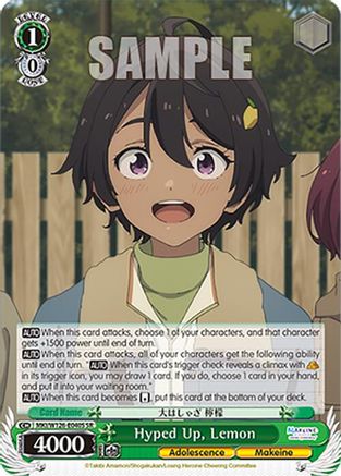 Image of Hyped Up, Lemon (SR) (MKI/W126-E040S SR) - Makeine: Too Many Losing Heroines!