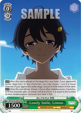 Image of Lonely Smile, Lemon (SR) (MKI/W126-E045S SR) - Makeine: Too Many Losing Heroines!