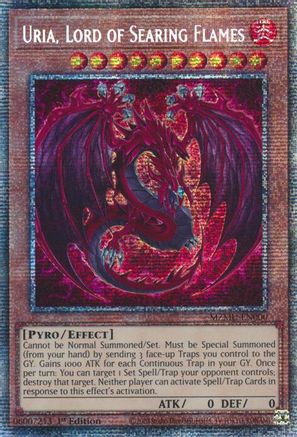 Image of Uria, Lord of Searing Flames (Starlight Rare) (MZMU-EN000) - Maze of Muertos 1st Edition