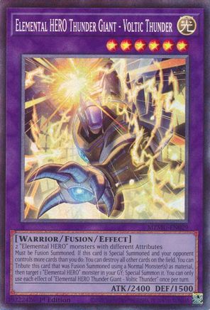 Image of Elemental HERO Thunder Giant - Voltic Thunder (Collector's Rare) (MZMU-EN029) - Maze of Muertos 1st Edition