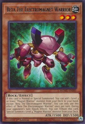 Image of Beta The Electromagnet Warrior (MZMU-EN081) - Maze of Muertos 1st Edition