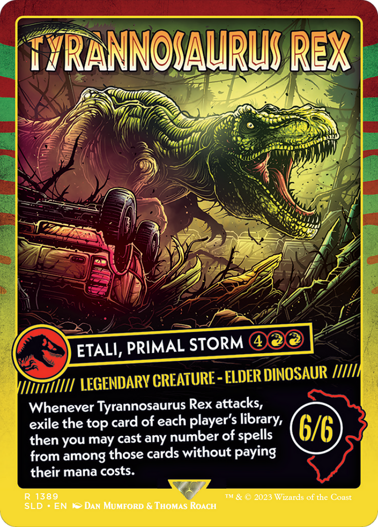 Image of Tyrannosaurus Rex - Etali, Primal Storm (SLD-1389) - Secret Lair Drop / Tyrannosaurus Rex (Borderless)
