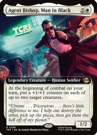 Image of Agent Bishop, Man in Black (Extended Art) (TMT-258) - Teenage Mutant Ninja Turtles Foil