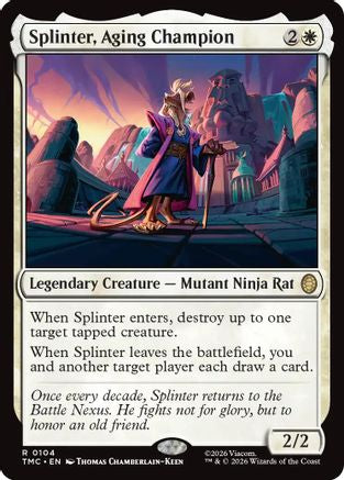 Image of Splinter, Aging Champion (TMC-104) - Commander: Teenage Mutant Ninja Turtles