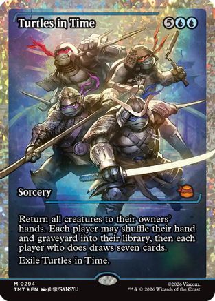 Image of Turtles in Time (Showcase) (Fracture Foil) (TMT-294) - Teenage Mutant Ninja Turtles Foil