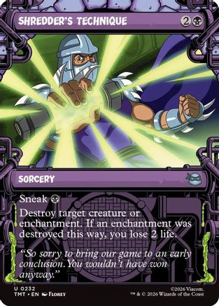 Image of Shredder's Technique (Showcase) (TMT-232) - Teenage Mutant Ninja Turtles Foil