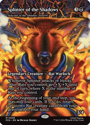 Image of Ashcoat of the Shadow Swarm (Borderless) (PZA-006) - Teenage Mutant Ninja Turtles Eternal-Legal