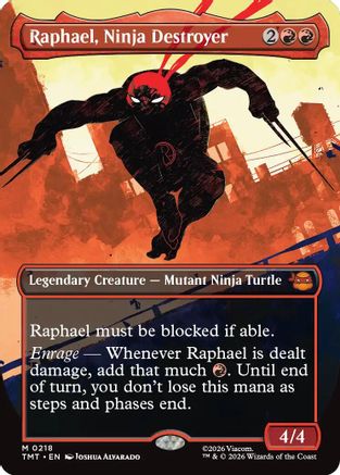 Image of Raphael, Ninja Destroyer (Borderless) (TMT-218) - Teenage Mutant Ninja Turtles Foil