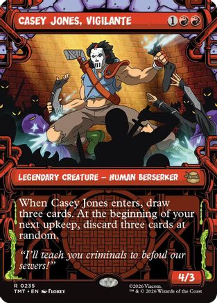 Image of Casey Jones, Vigilante (0235) (Showcase) (TMT-235) - Teenage Mutant Ninja Turtles Foil