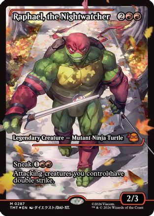 Image of Raphael, the Nightwatcher (Showcase) (TMT-287) - Teenage Mutant Ninja Turtles Foil