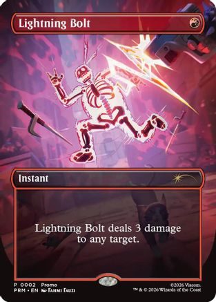 Image of Lightning Bolt (Borderless) (UMP-002) - Unique and Miscellaneous Promos Foil