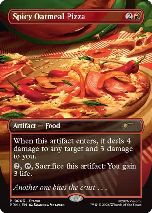 Image of Spicy Oatmeal Pizza (Borderless) (UMP-003) - Unique and Miscellaneous Promos