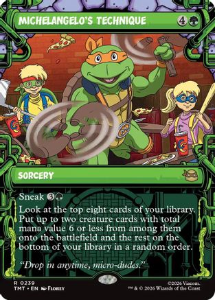 Image of Michelangelo's Technique (Showcase) (TMT-239) - Teenage Mutant Ninja Turtles