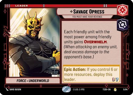Image of Savage Opress - You Must Have Your Revenge (5/84) - Twin Suns