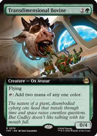 Image of Transdimensional Bovine (Extended Art) (TMT-274) - Teenage Mutant Ninja Turtles Foil