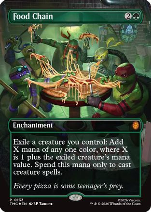 Image of Food Chain (Borderless) (TMC-133) - Commander: Teenage Mutant Ninja Turtles Foil