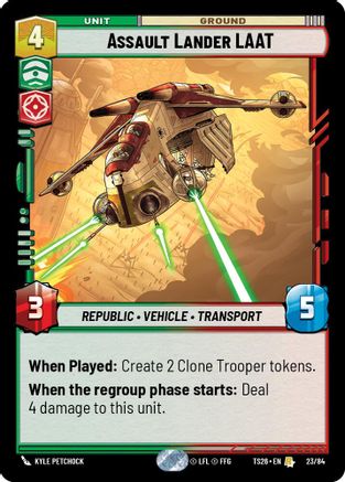 Image of Assault Lander LAAT (23/84) - Twin Suns