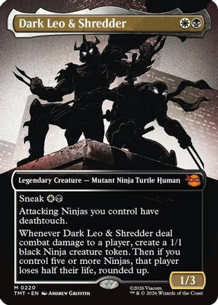Image of Dark Leo & Shredder (Borderless) (TMT-220) - Teenage Mutant Ninja Turtles Foil