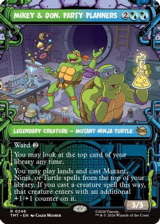 Image of Mikey & Don, Party Planners (Showcase) (TMT-246) - Teenage Mutant Ninja Turtles Foil