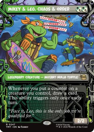 Image of Mikey & Leo, Chaos & Order (Showcase) (TMT-247) - Teenage Mutant Ninja Turtles