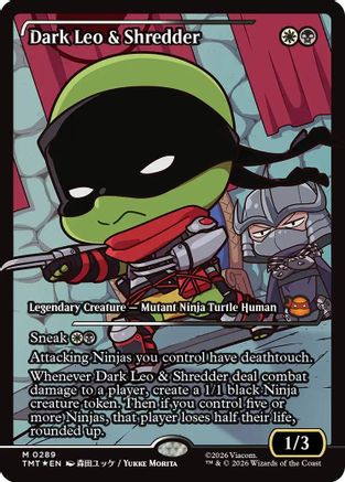 Image of Dark Leo & Shredder (Showcase) (TMT-289) - Teenage Mutant Ninja Turtles Foil
