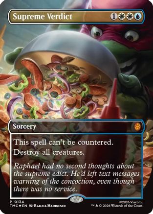 Image of Supreme Verdict (Borderless) (TMC-134) - Commander: Teenage Mutant Ninja Turtles Foil