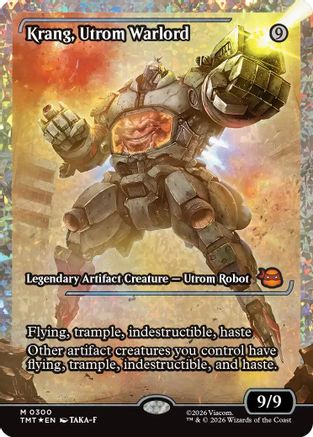 Image of Krang, Utrom Warlord (Showcase) (Fracture Foil) (TMT-300) - Teenage Mutant Ninja Turtles Foil