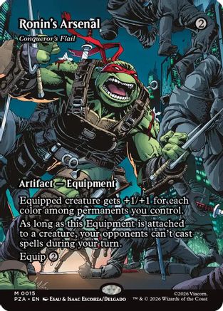 Image of Ronin's Arsenal - Conqueror's Flail (Borderless) (PZA-015) - Teenage Mutant Ninja Turtles Eternal-Legal