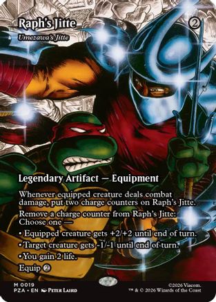 Image of Raph's Jitte - Umezawa's Jitte (Borderless) (PZA-019) - Teenage Mutant Ninja Turtles Eternal-Legal