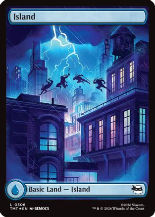 Image of Island (0306) (Surge Foil) (TMT-306) - Teenage Mutant Ninja Turtles Foil