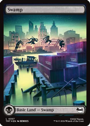 Image of Swamp (0307) (Surge Foil) (TMT-307) - Teenage Mutant Ninja Turtles Foil