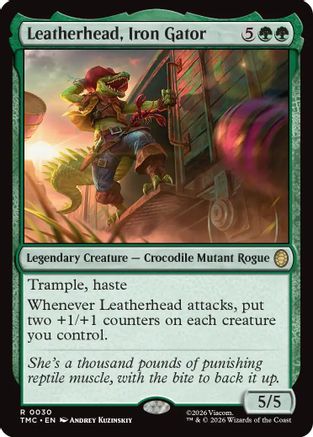 Image of Leatherhead, Iron Gator (TMT-030) - Teenage Mutant Ninja Turtles Foil