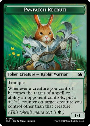 Image of Pawpatch Recruit // Map Double-Sided Token (BLB-21 // 17) - Bloomburrow