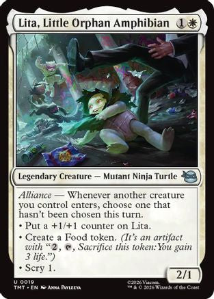 Image of Lita, Little Orphan Amphibian (TMT-019) - Teenage Mutant Ninja Turtles Foil