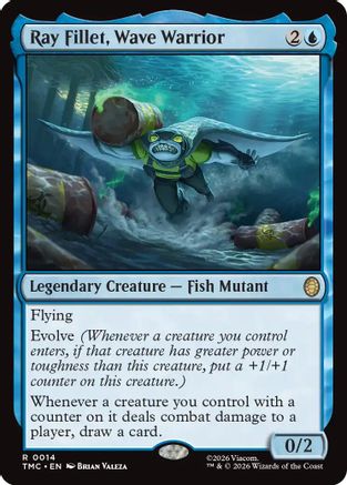 Image of Ray Fillet, Wave Warrior (TMC-014) - Commander: Teenage Mutant Ninja Turtles