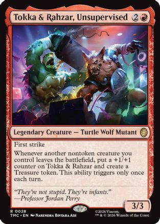 Image of Tokka & Rahzar, Unsupervised (TMC-028) - Commander: Teenage Mutant Ninja Turtles