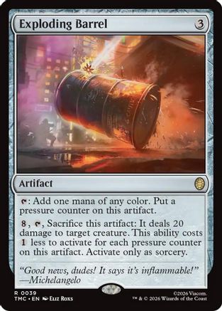 Image of Exploding Barrel (TMC-039) - Commander: Teenage Mutant Ninja Turtles