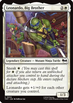 Image of Leonardo, Big Brother (TMT-014) - Teenage Mutant Ninja Turtles Foil