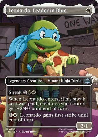 Image of Leonardo, Leader in Blue (Borderless) (TMT-196) - Teenage Mutant Ninja Turtles