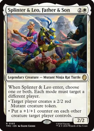Image of Splinter & Leo, Father & Son (TMC-103) - Commander: Teenage Mutant Ninja Turtles