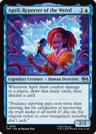 Image of April, Reporter of the Weird (TMT-030) - Teenage Mutant Ninja Turtles Foil