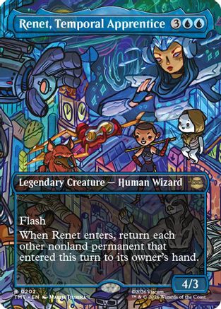Image of Renet, Temporal Apprentice (Borderless) (TMT-202) - Teenage Mutant Ninja Turtles Foil