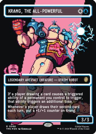 Image of Krang, the All-Powerful (Borderless) (Surge Foil) (TMC-086) - Commander: Teenage Mutant Ninja Turtles Foil