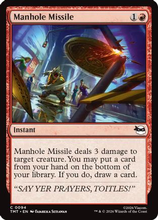 Image of Manhole Missile (TMT-094) - Teenage Mutant Ninja Turtles